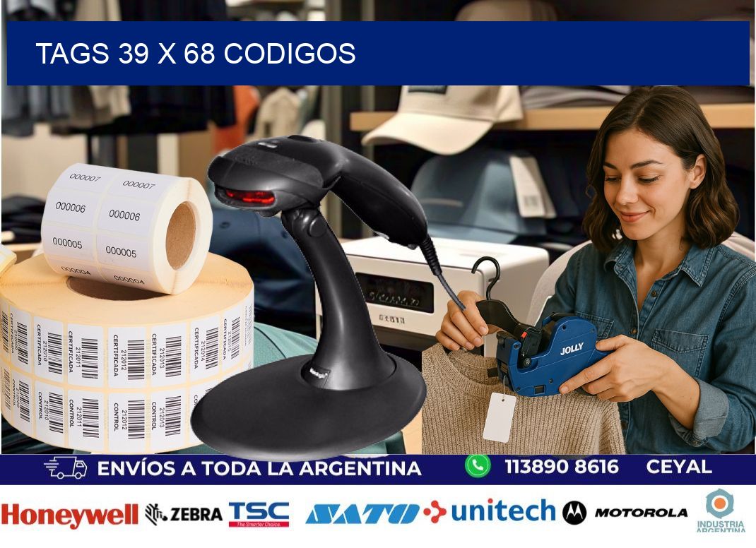 tags 39 x 68 codigos