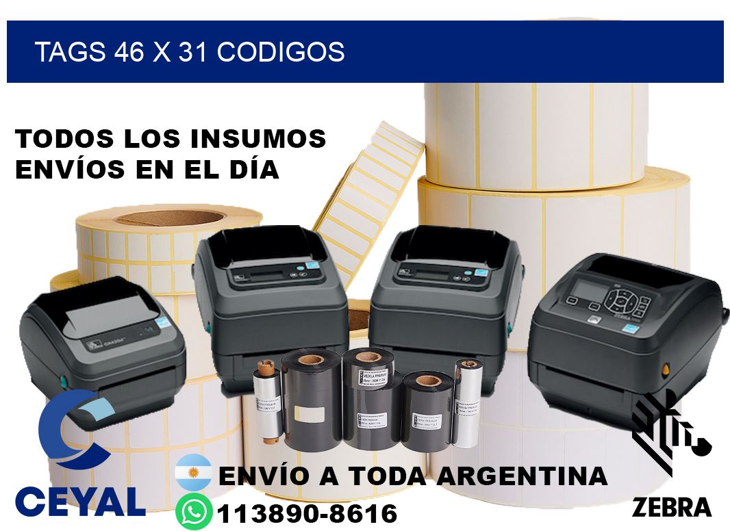 tags 46 x 31 codigos
