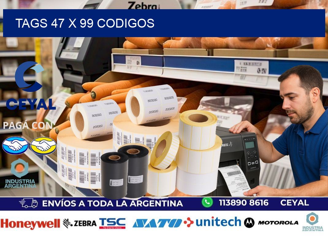 tags 47 x 99 codigos
