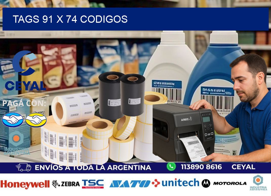 tags 91 x 74 codigos