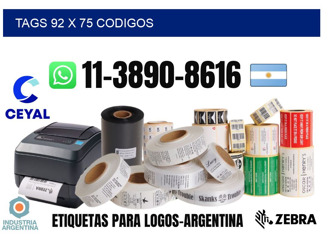tags 92 x 75 codigos