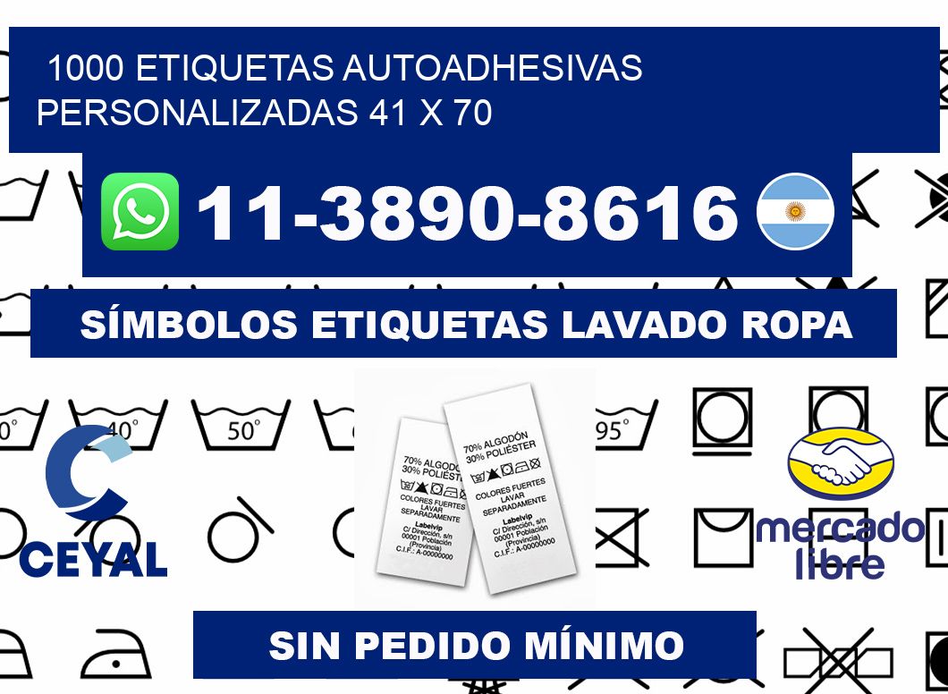 1000 Etiquetas autoadhesivas personalizadas 41 x 70
