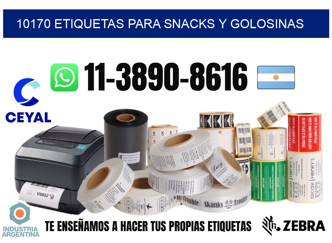10170 Etiquetas para snacks y golosinas
