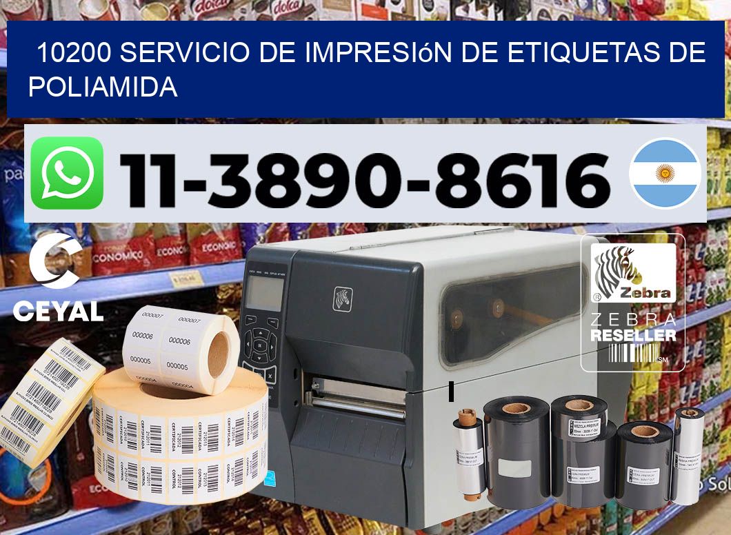 10200 Servicio de impresión de etiquetas de poliamida