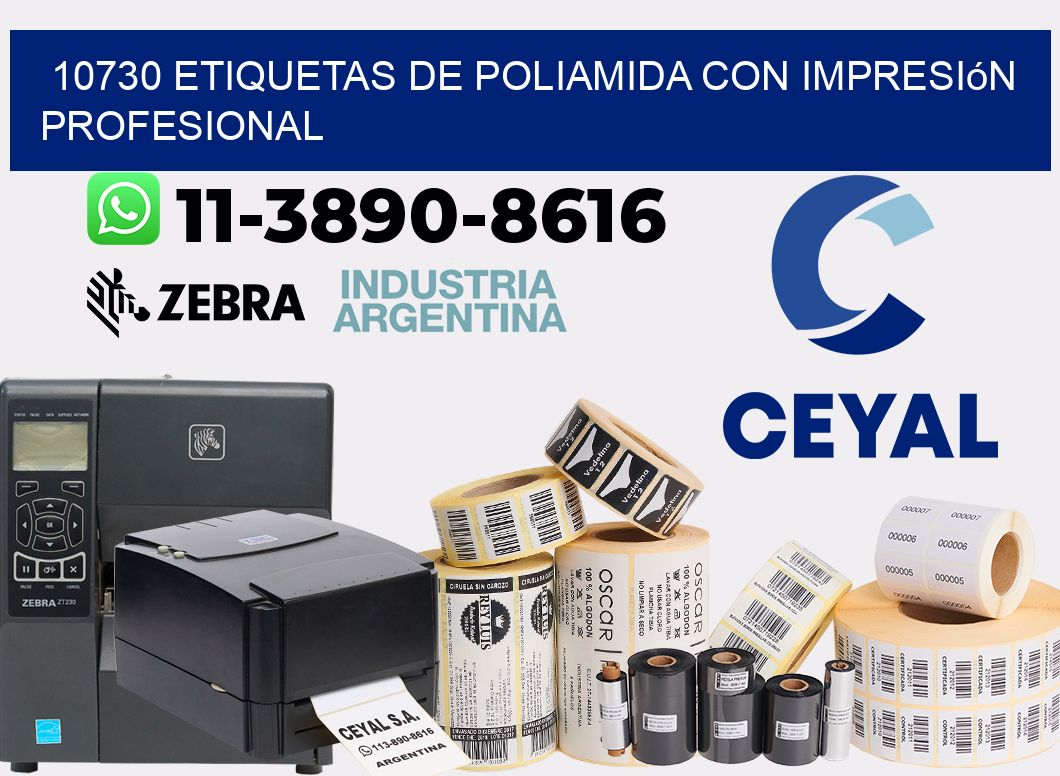 10730 Etiquetas de poliamida con impresión profesional