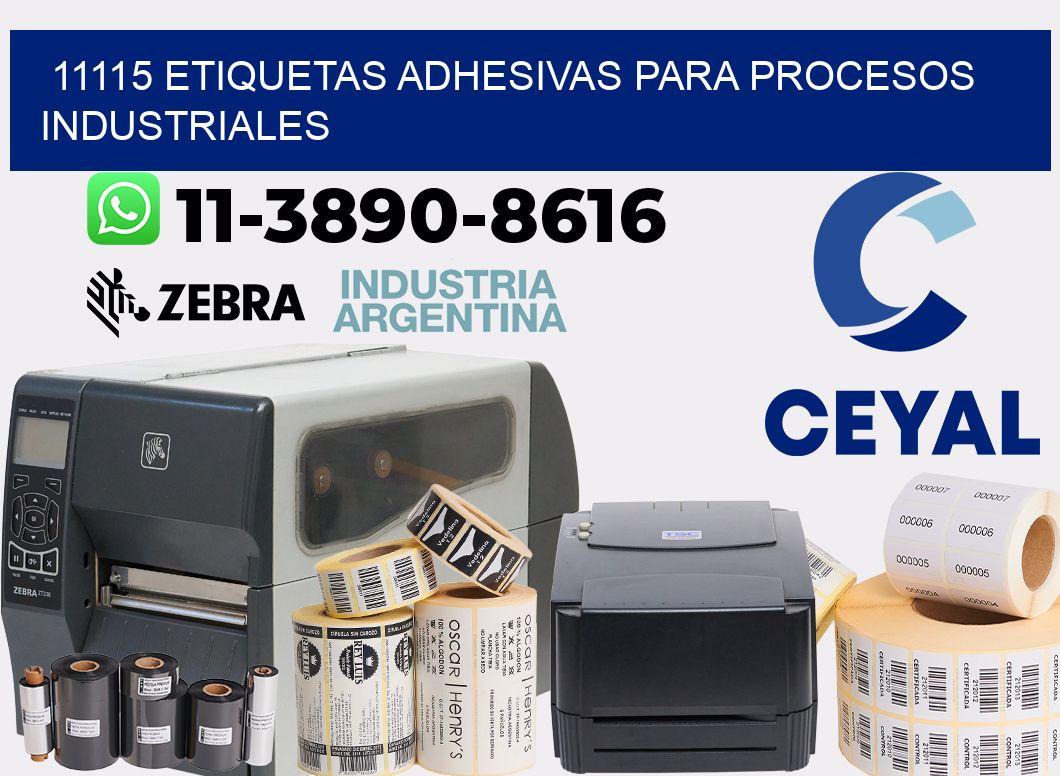 11115 Etiquetas adhesivas para procesos industriales