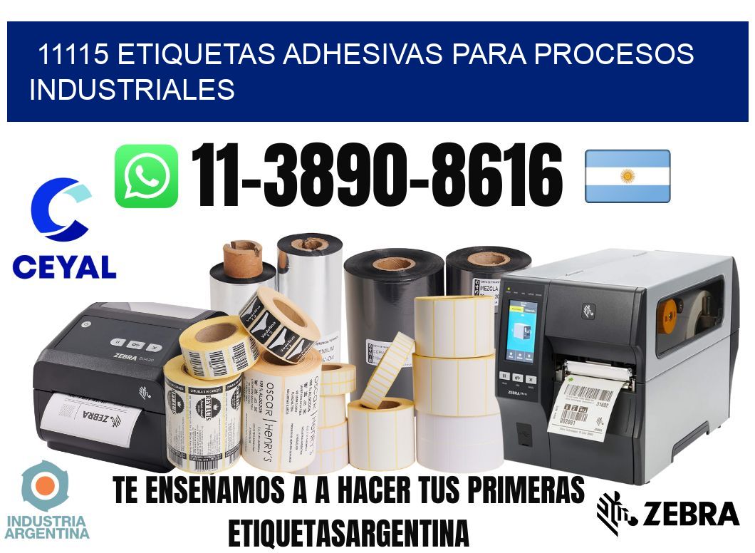 11115 Etiquetas adhesivas para procesos industriales