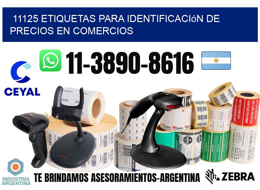 11125 Etiquetas para identificación de precios en comercios