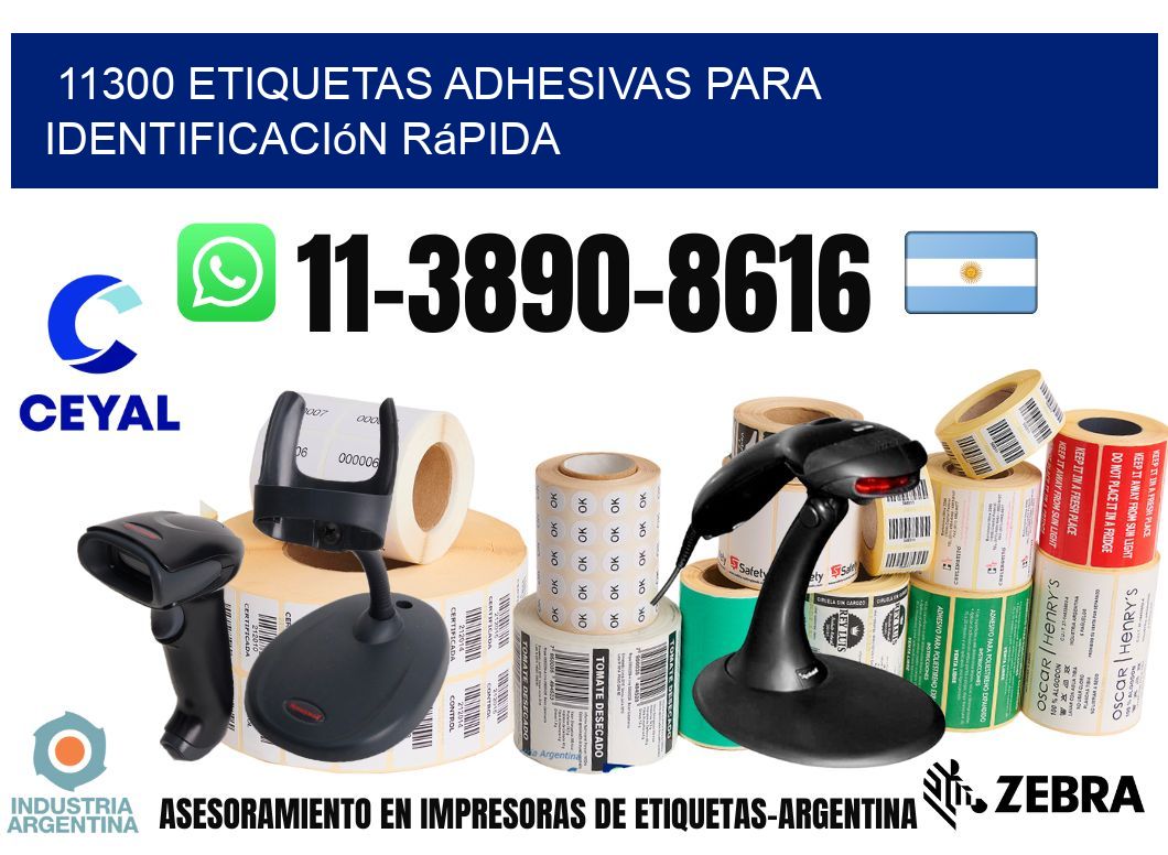 11300 Etiquetas adhesivas para identificación rápida
