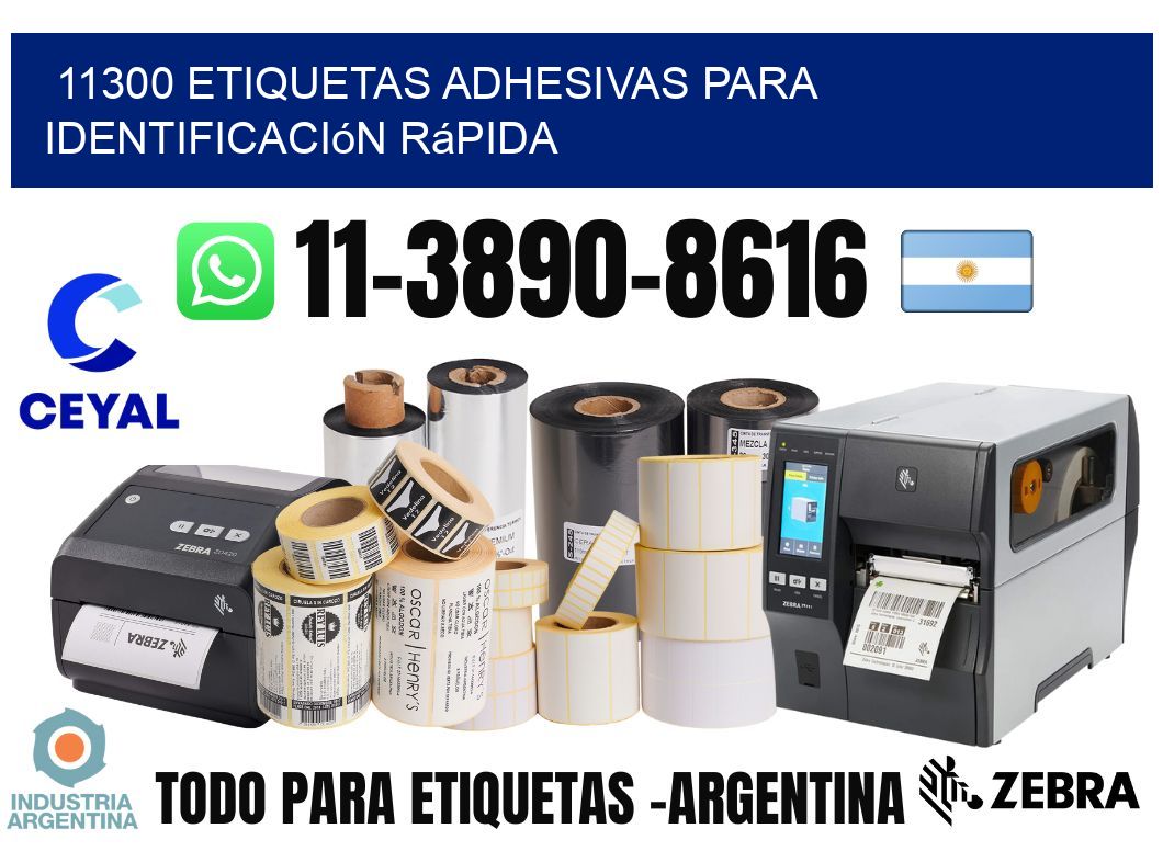 11300 Etiquetas adhesivas para identificación rápida