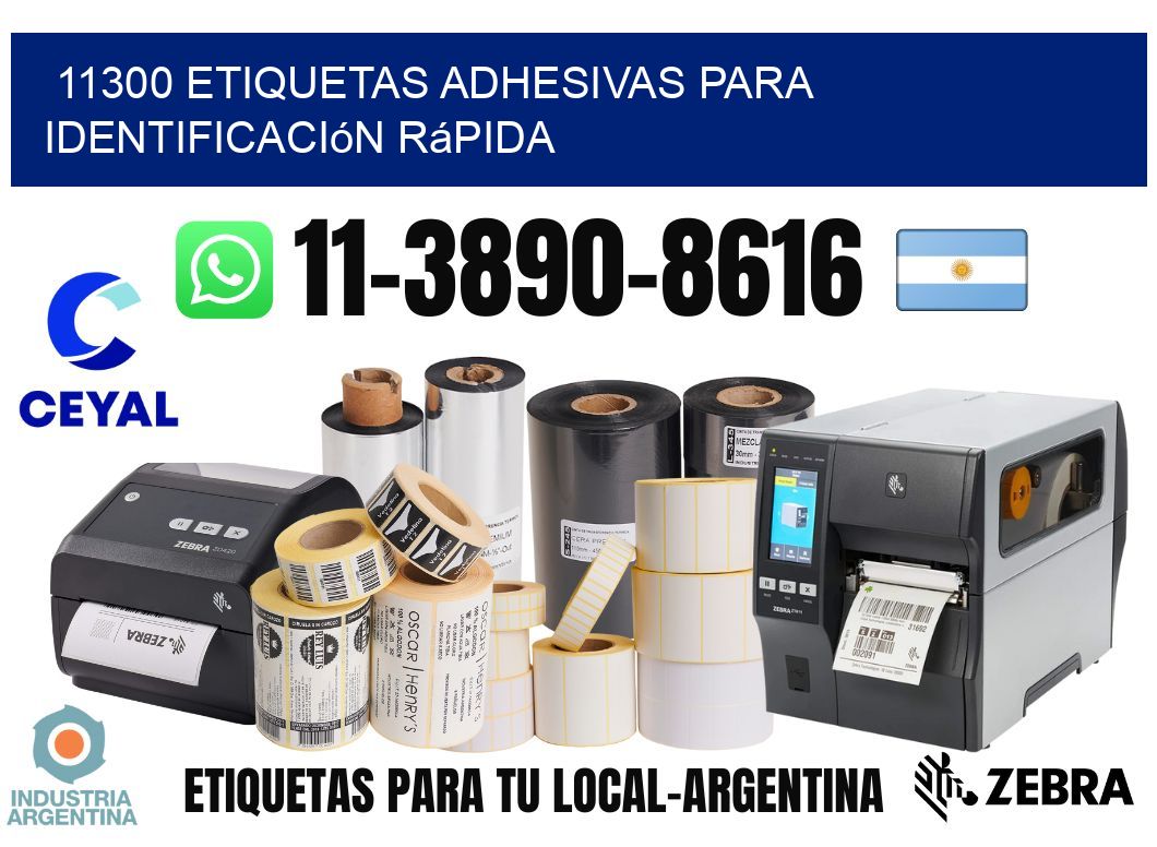11300 Etiquetas adhesivas para identificación rápida