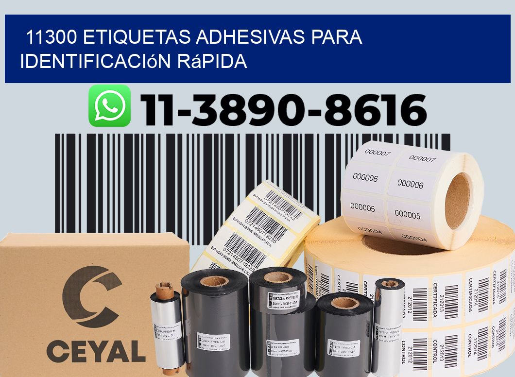 11300 Etiquetas adhesivas para identificación rápida
