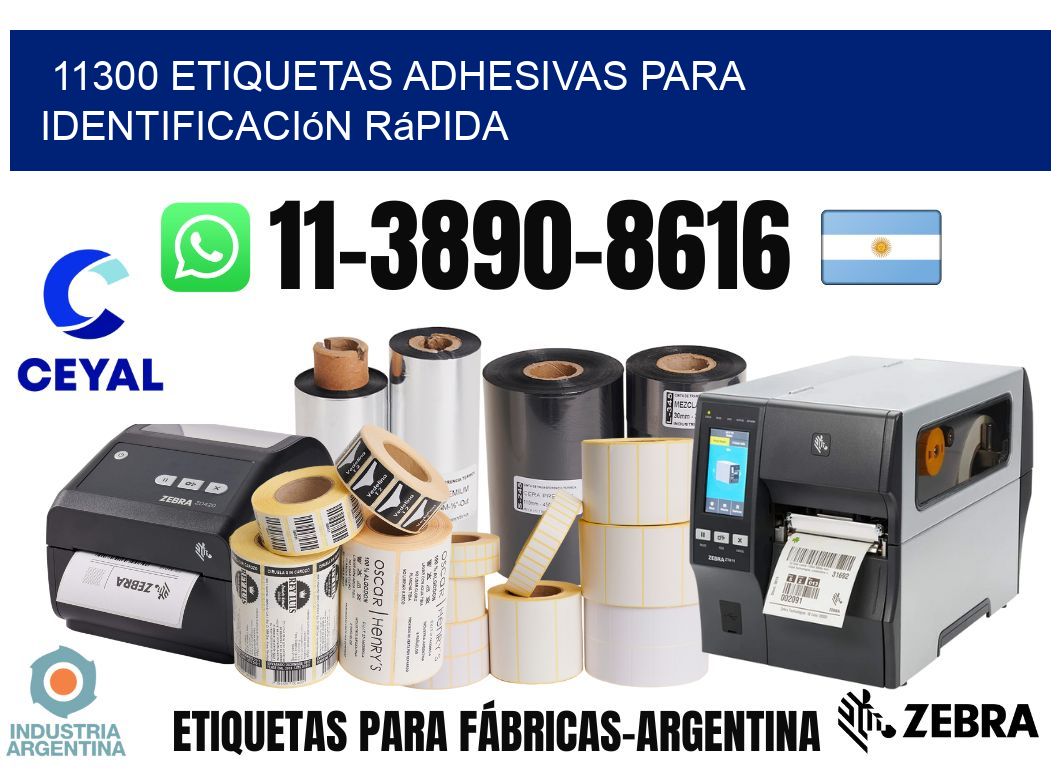 11300 Etiquetas adhesivas para identificación rápida