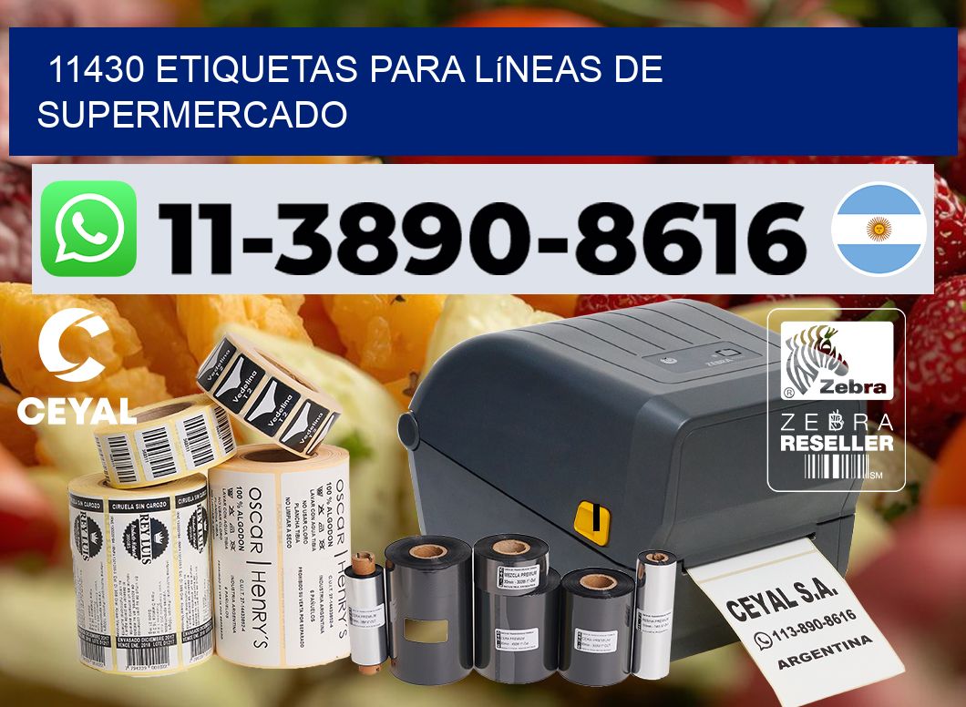 11430 Etiquetas para líneas de supermercado