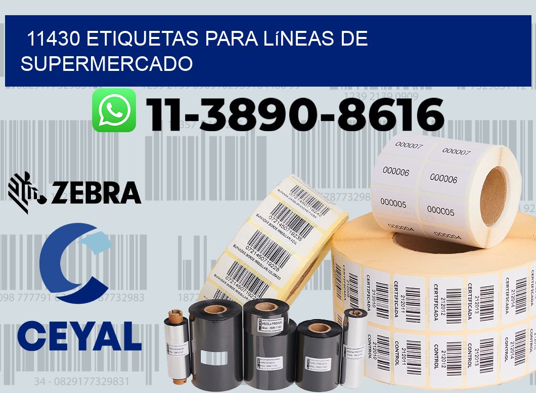 11430 Etiquetas para líneas de supermercado