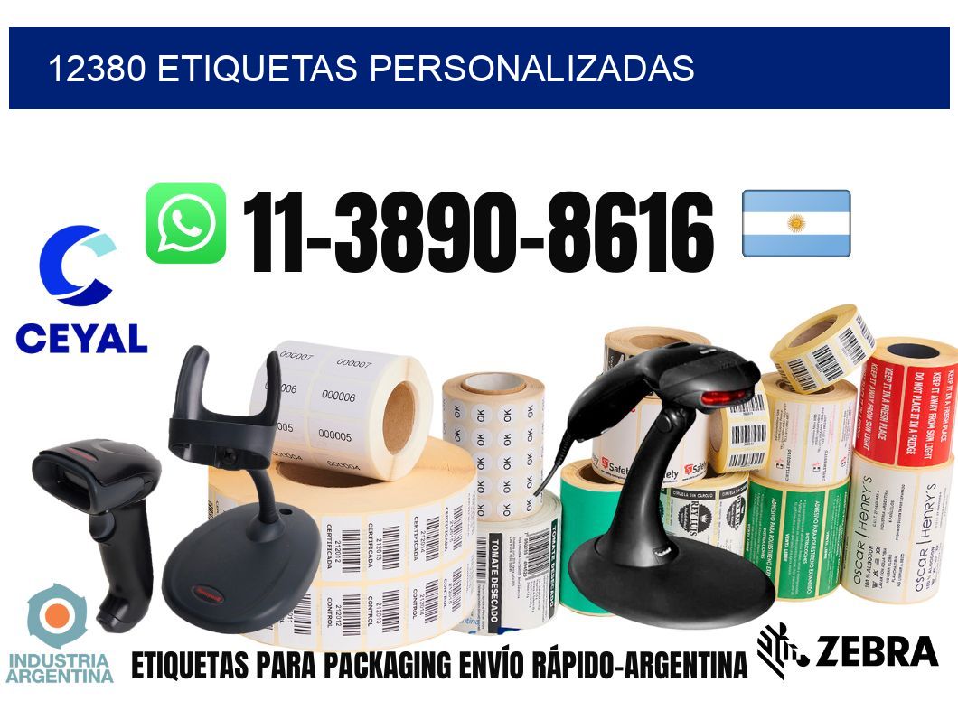 12380 etiquetas personalizadas
