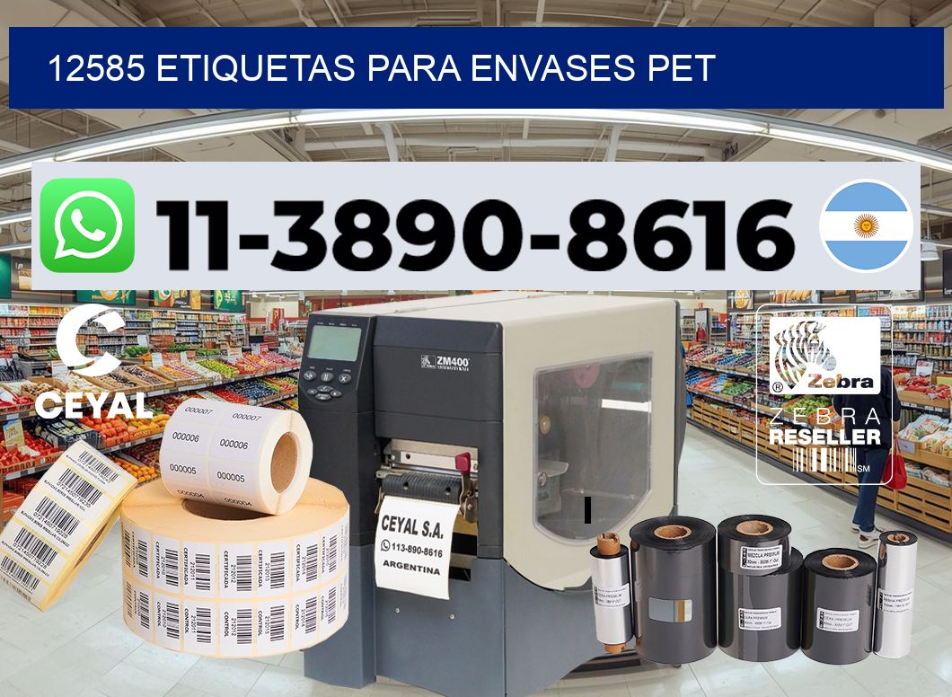 12585 Etiquetas para envases PET