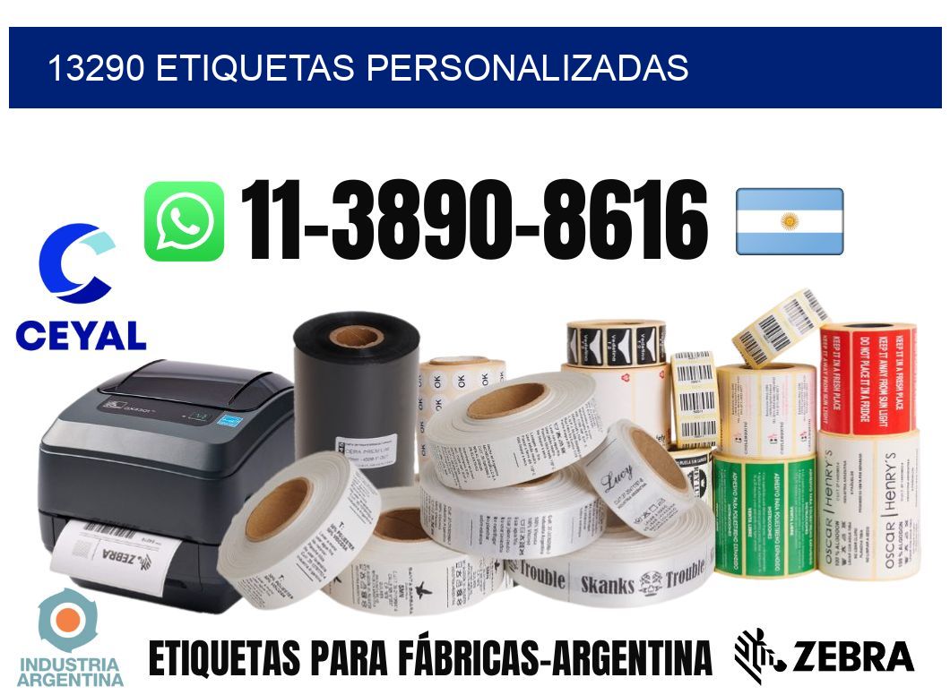 13290 etiquetas personalizadas