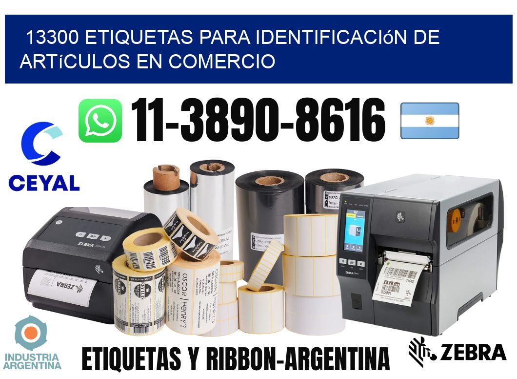13300 Etiquetas para identificación de artículos en comercio