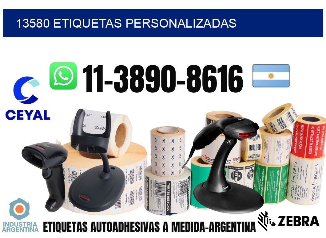13580 etiquetas personalizadas