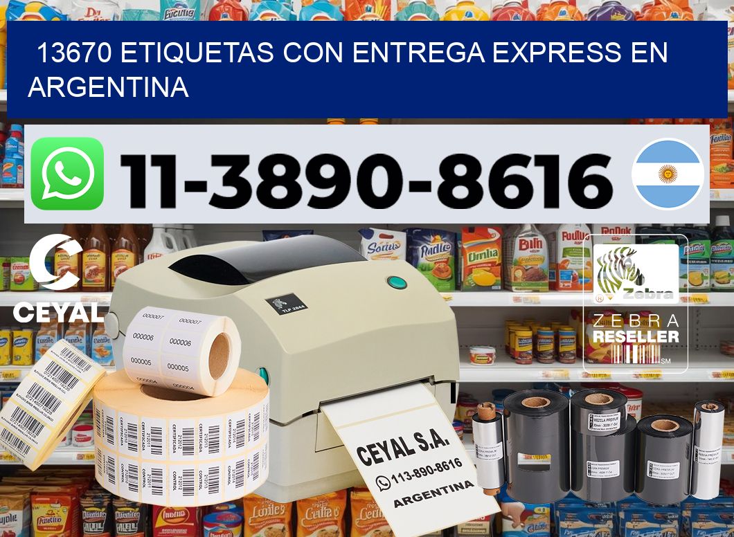 13670 Etiquetas con entrega express en Argentina