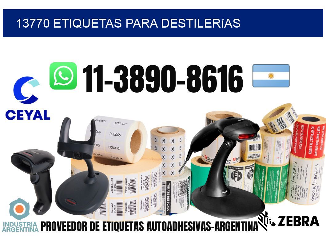 13770 Etiquetas para destilerías