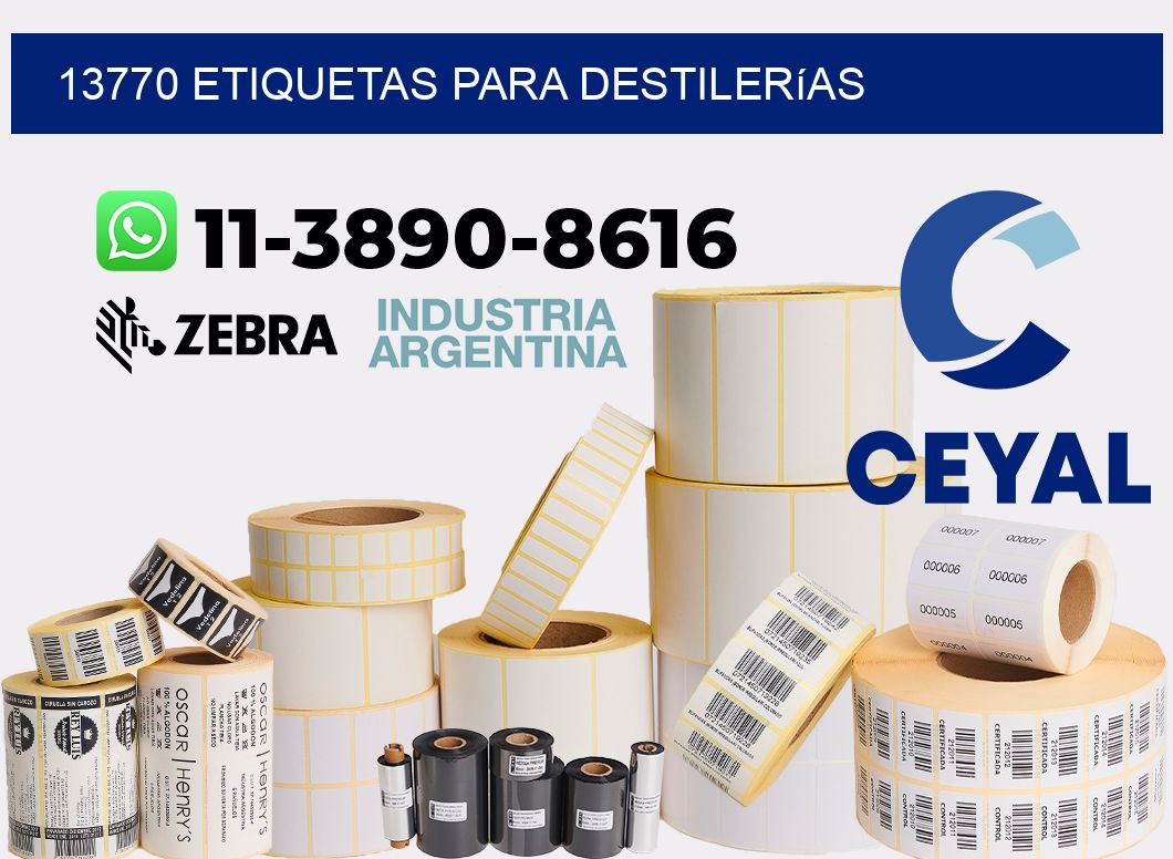 13770 Etiquetas para destilerías