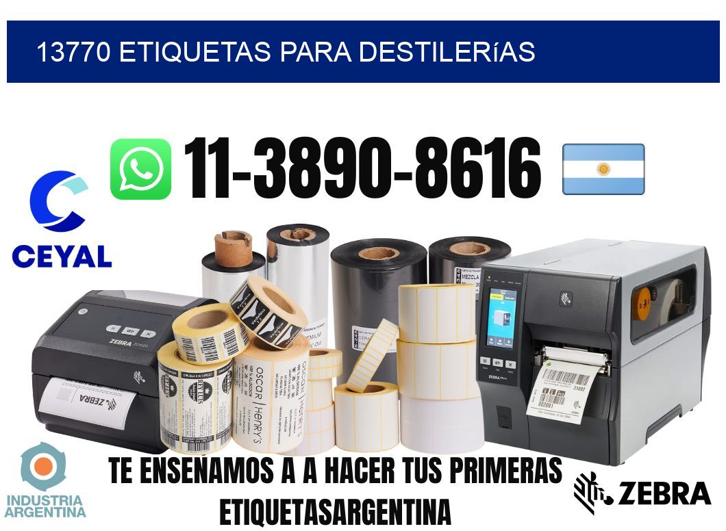 13770 Etiquetas para destilerías