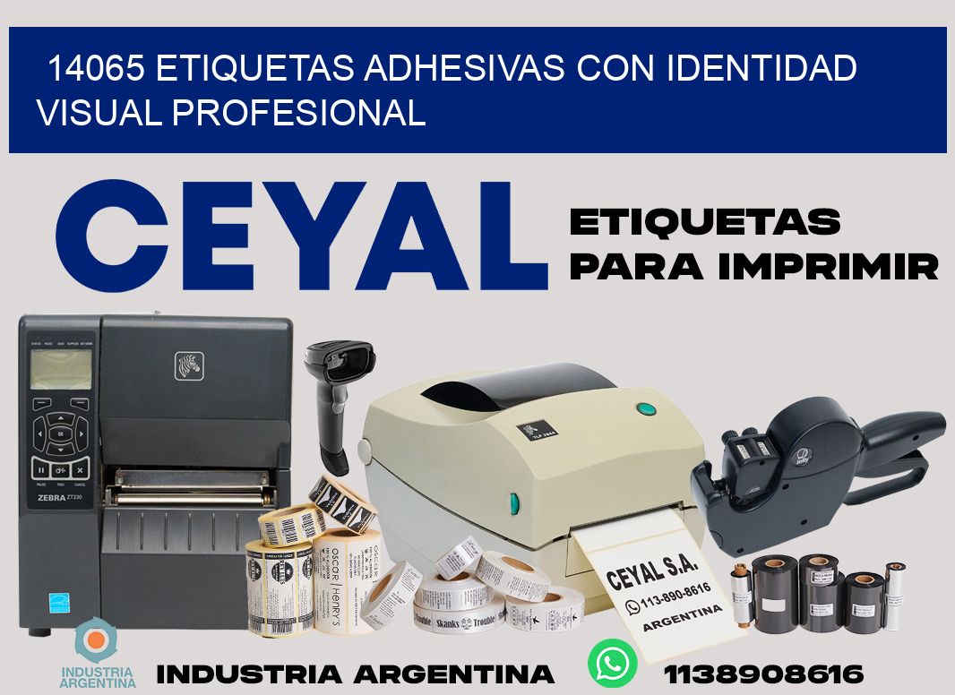 14065 Etiquetas adhesivas con identidad visual profesional