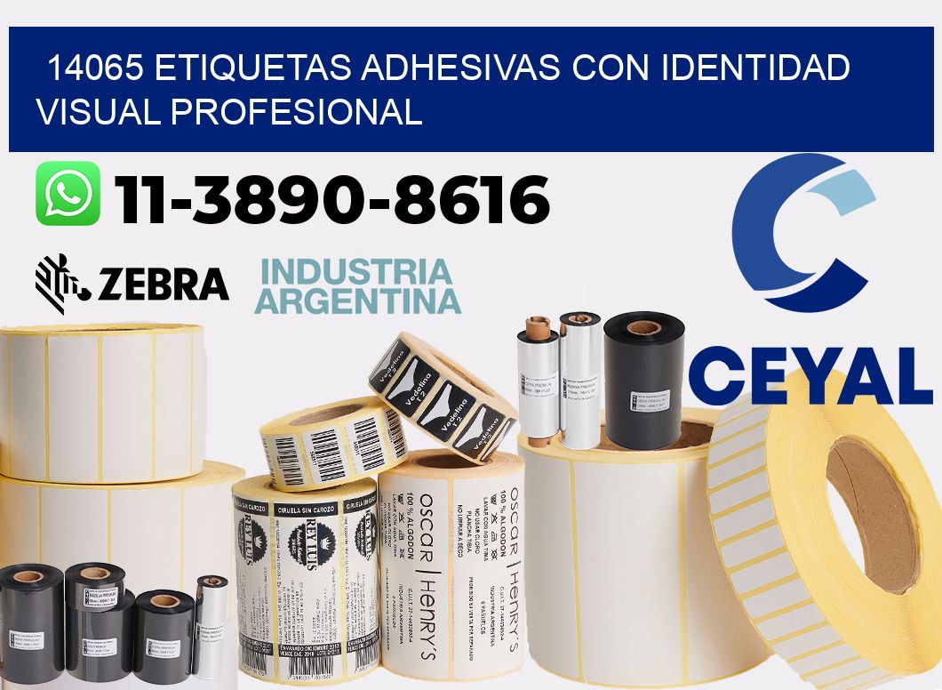 14065 Etiquetas adhesivas con identidad visual profesional