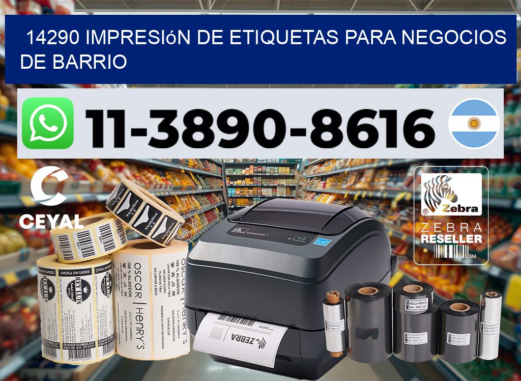14290 Impresión de etiquetas para negocios de barrio