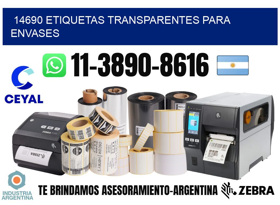 14690 Etiquetas transparentes para envases