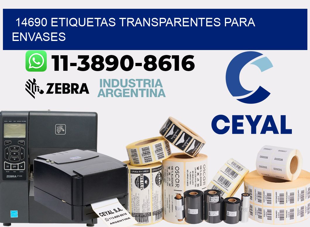 14690 Etiquetas transparentes para envases