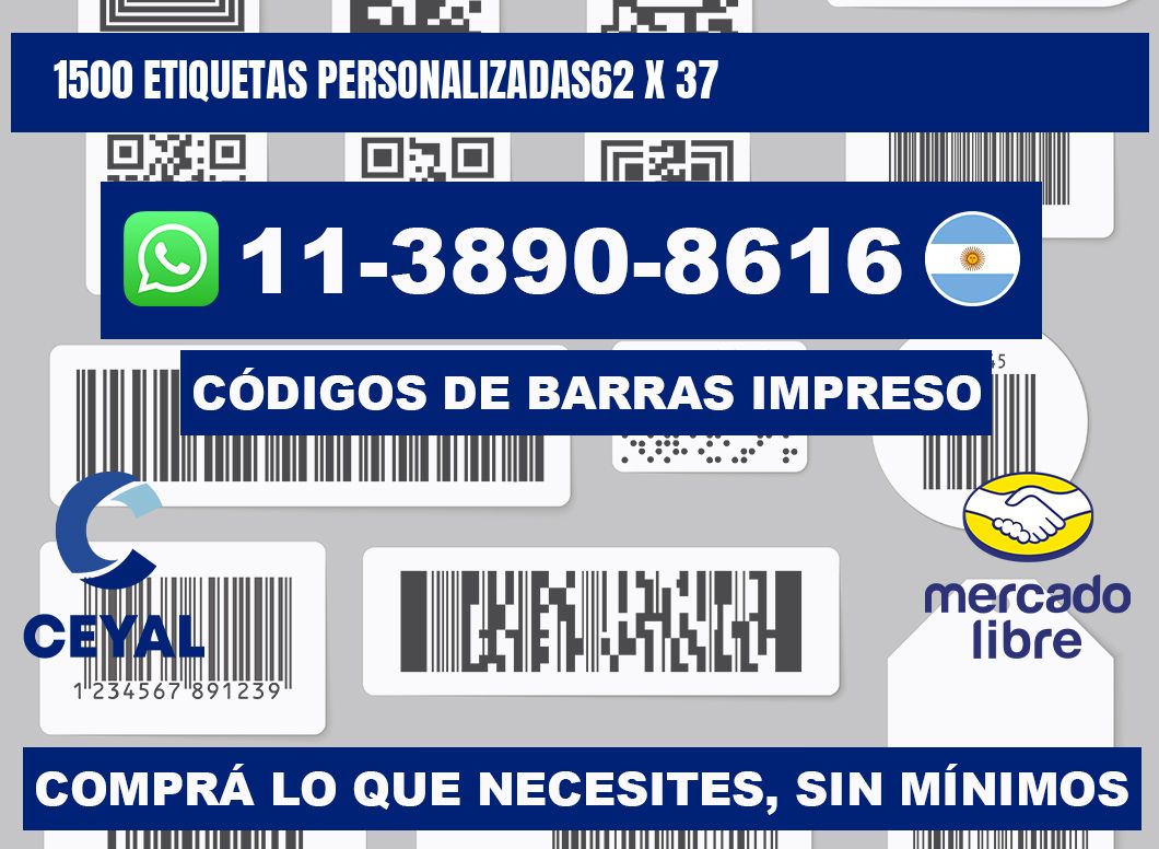 1500 ETIQUETAS PERSONALIZADAS62 x 37