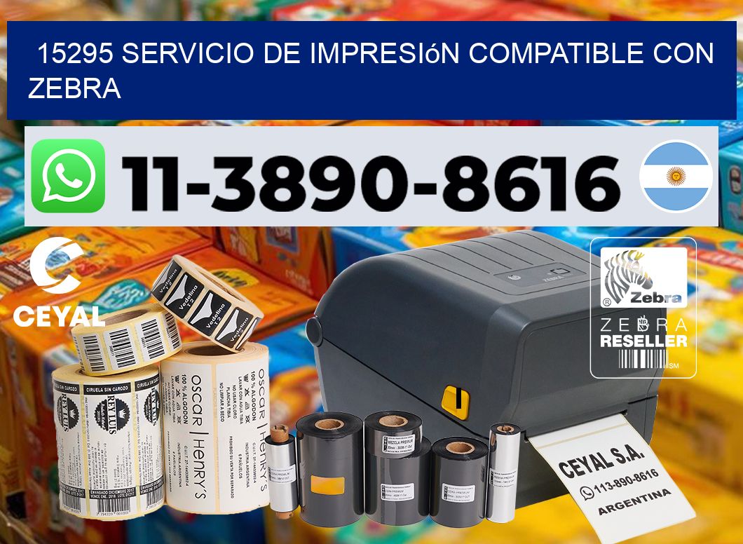 15295 Servicio de impresión compatible con Zebra