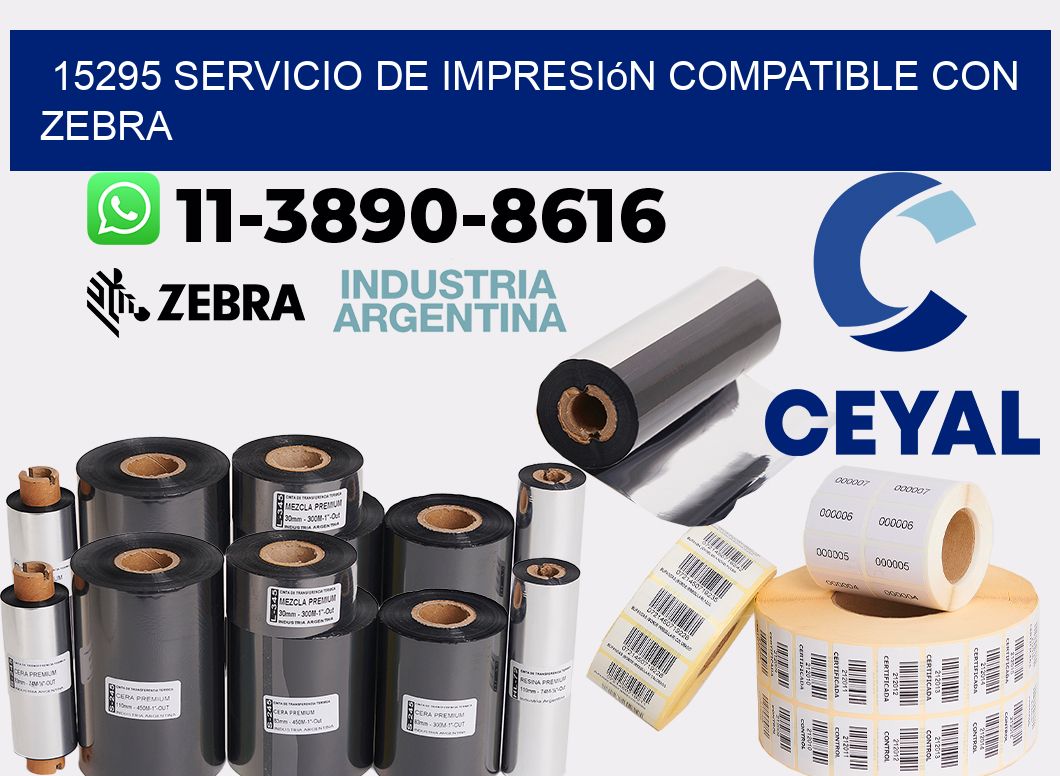 15295 Servicio de impresión compatible con Zebra