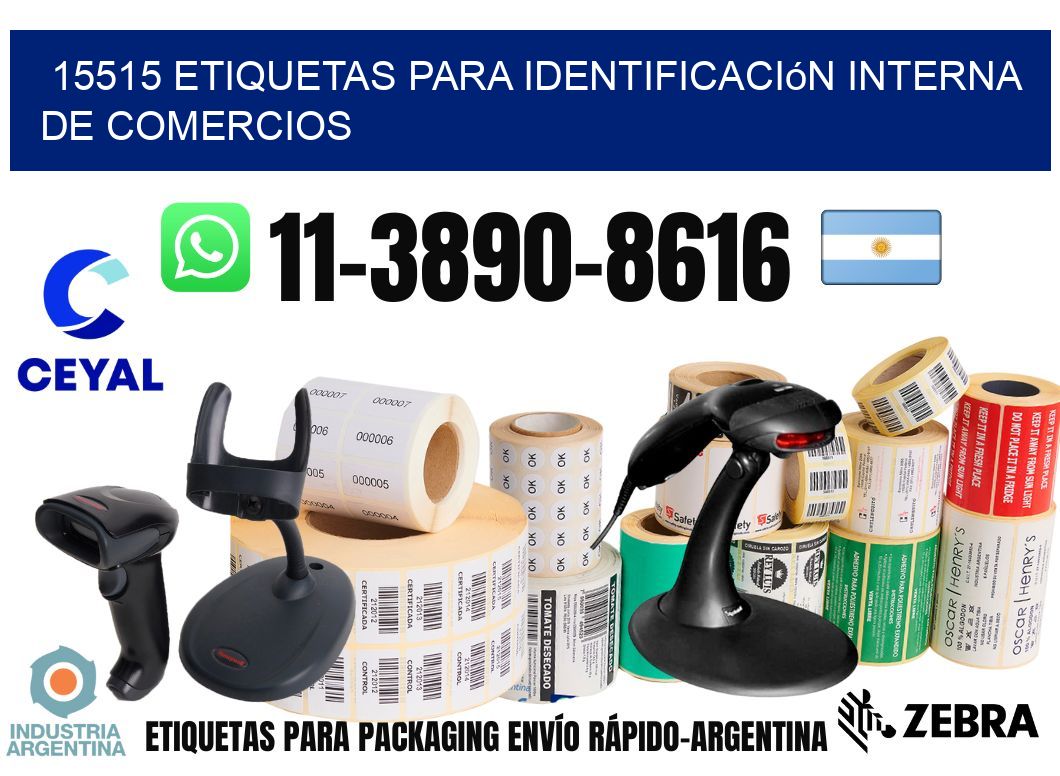 15515 Etiquetas para identificación interna de comercios