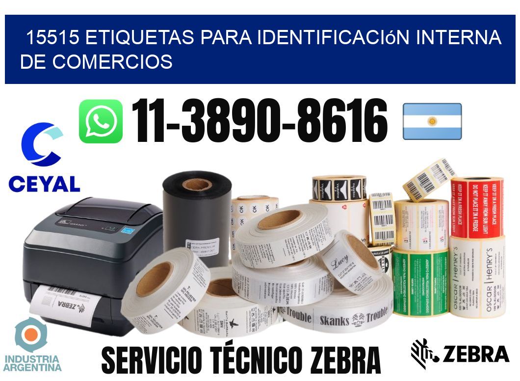 15515 Etiquetas para identificación interna de comercios