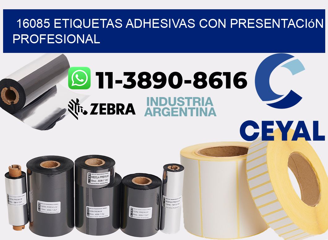 16085 Etiquetas adhesivas con presentación profesional