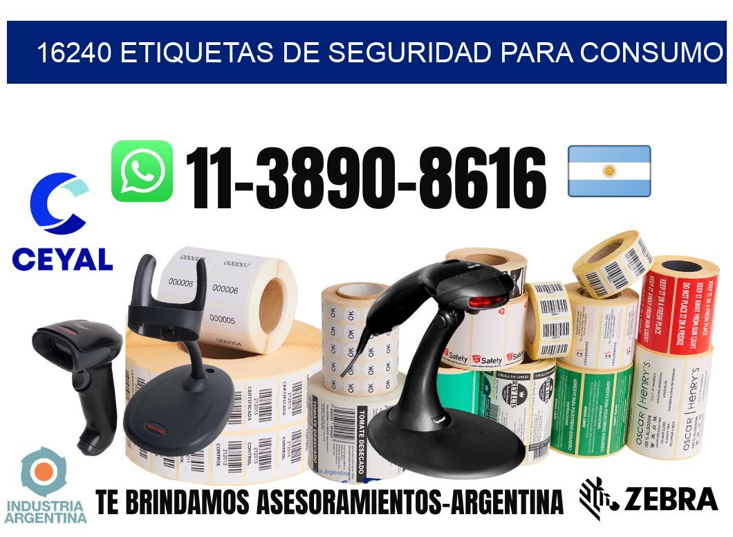 16240 Etiquetas de seguridad para consumo