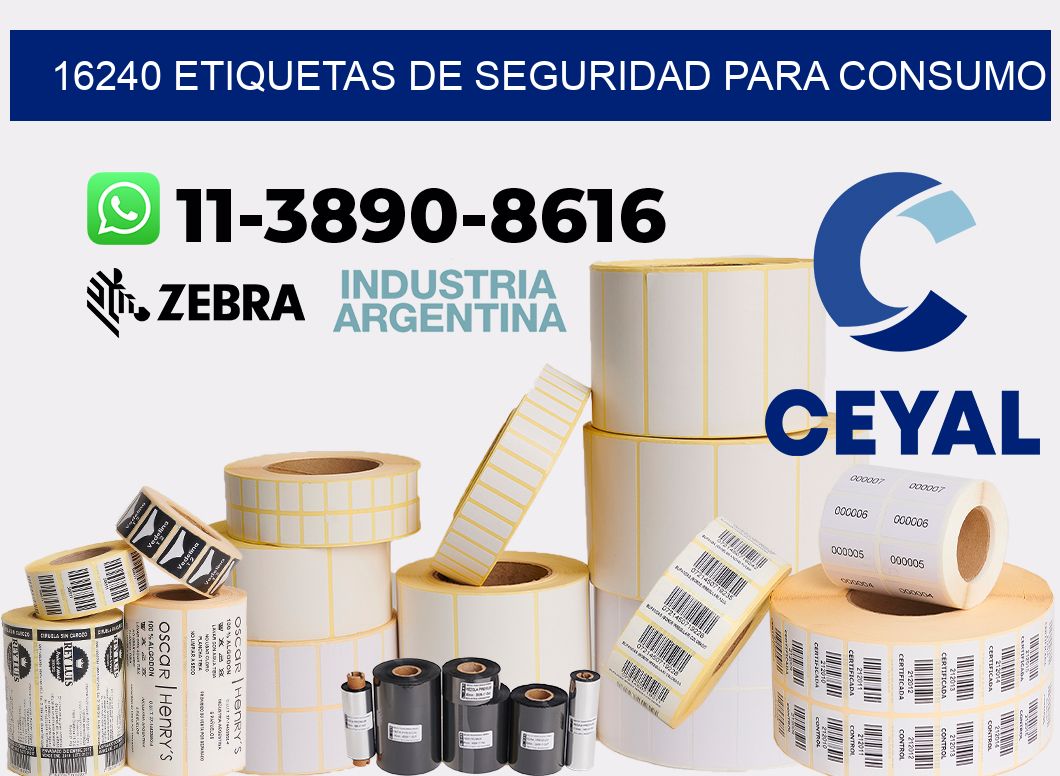 16240 Etiquetas de seguridad para consumo