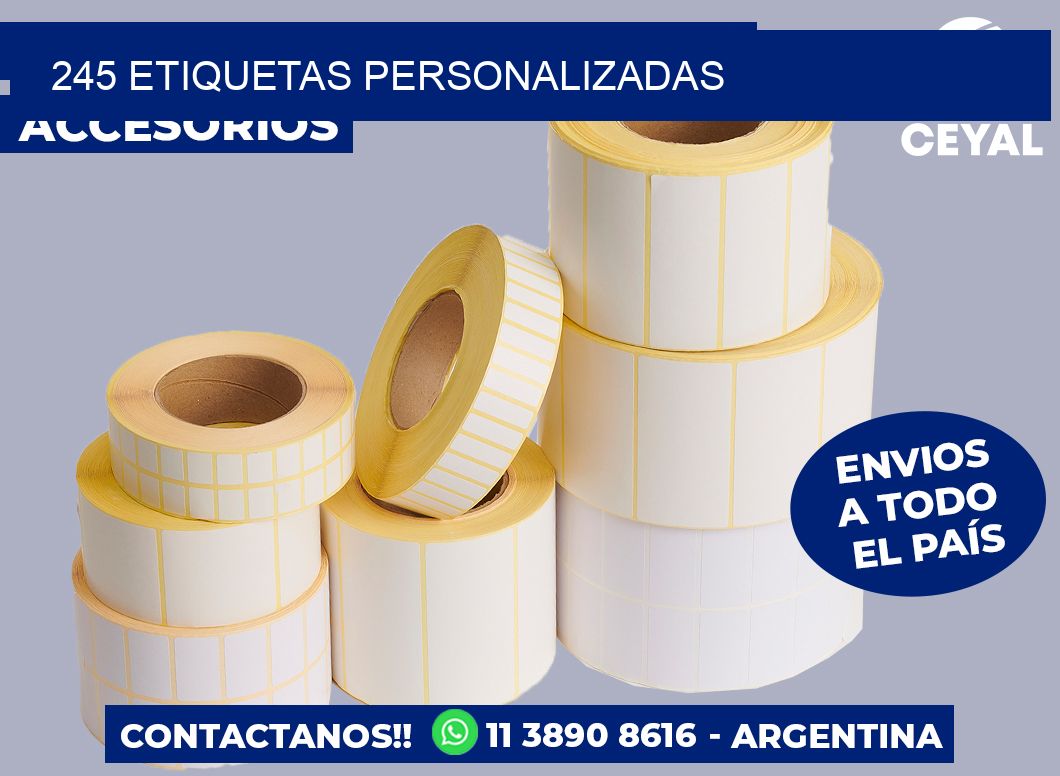 245 etiquetas personalizadas