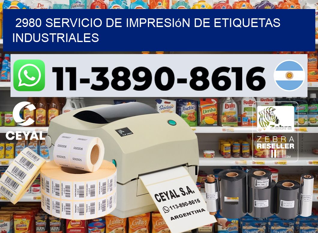 2980 Servicio de impresión de etiquetas industriales