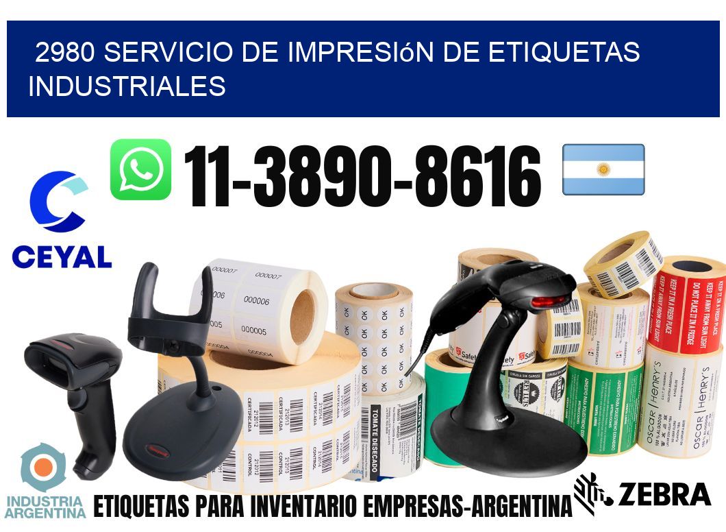 2980 Servicio de impresión de etiquetas industriales