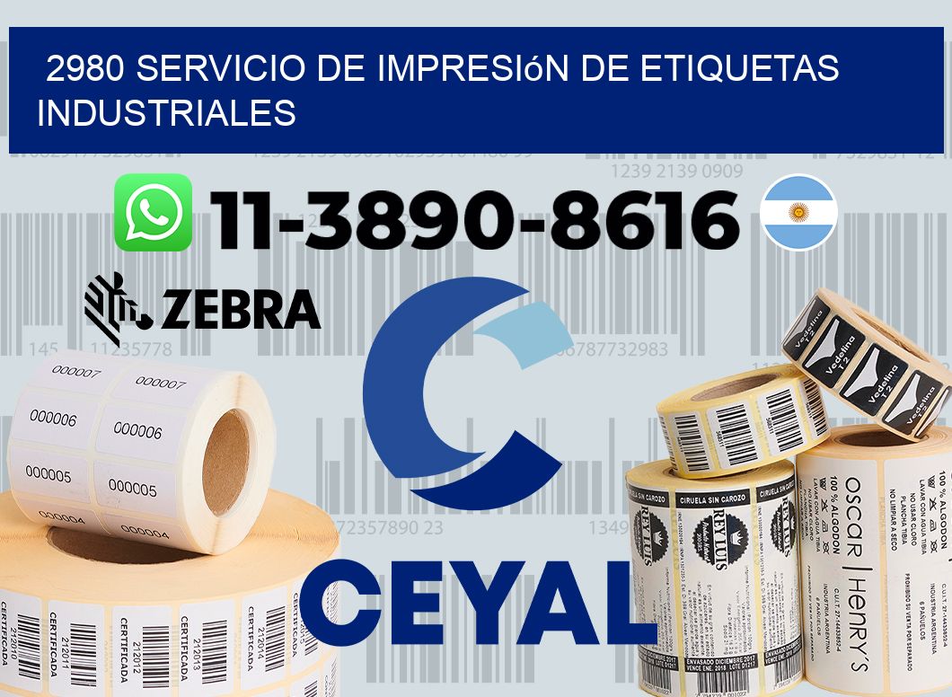 2980 Servicio de impresión de etiquetas industriales