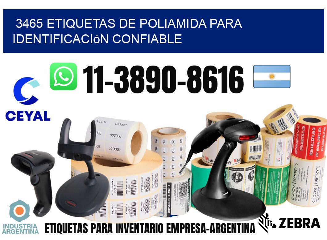 3465 Etiquetas de poliamida para identificación confiable