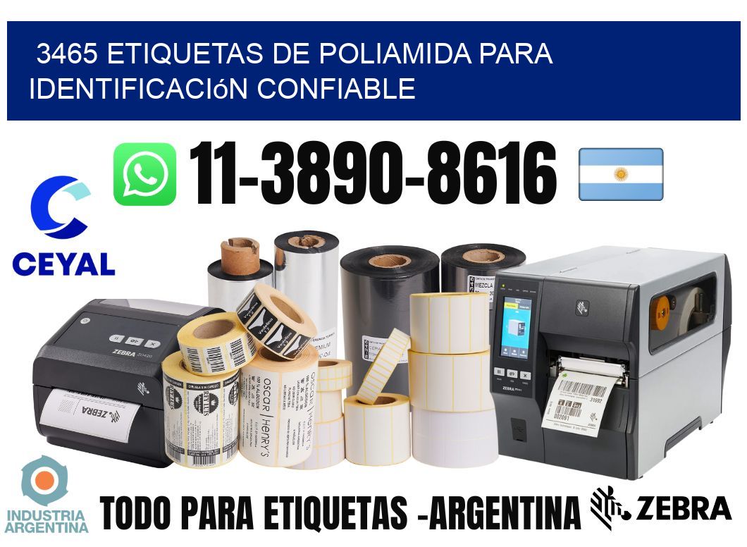 3465 Etiquetas de poliamida para identificación confiable