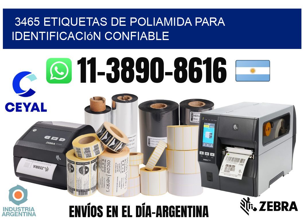 3465 Etiquetas de poliamida para identificación confiable