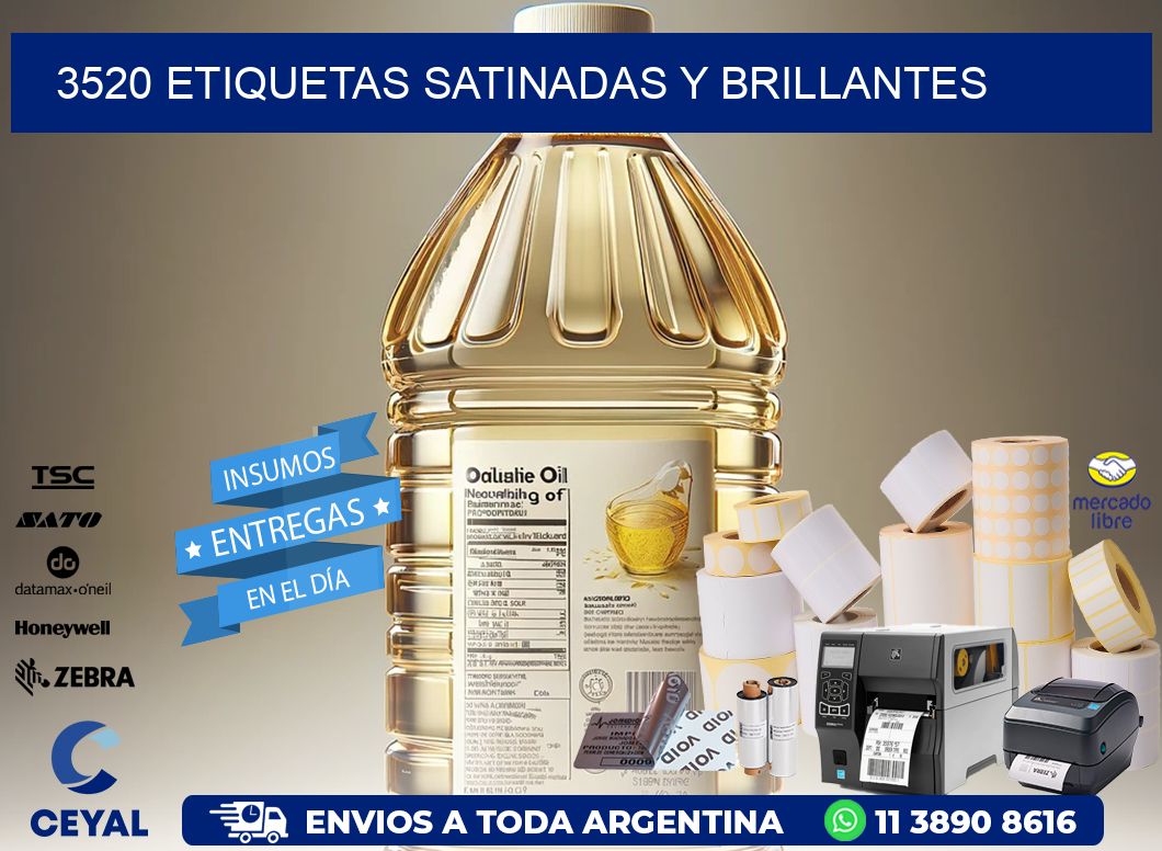 3520 Etiquetas satinadas y brillantes
