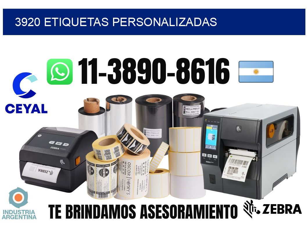 3920 etiquetas personalizadas